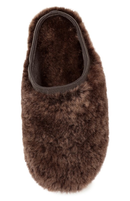 Сабо из овчины Brunello Cucinelli MZVBG3083 Коричневый  MZVBG3083 Фото 6
