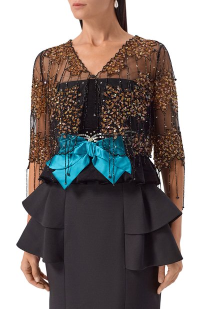 Болеро с отделкой пайетками VALENTINO, арт. 7B3CE4S09D2, фото 3