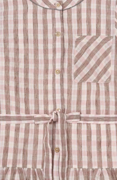 Льняное платье BRUNELLO CUCINELLI розового цвета по цене 84600 руб., арт. BH742A326C, фото 3 Льняное платье BRUNELLO CUCINELLI, арт. BH742A326C, фото 3
