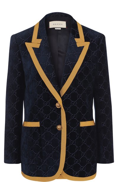 Женский жакет с контрастной отделкой и карманами GUCCI, арт. 523252/ZKV02