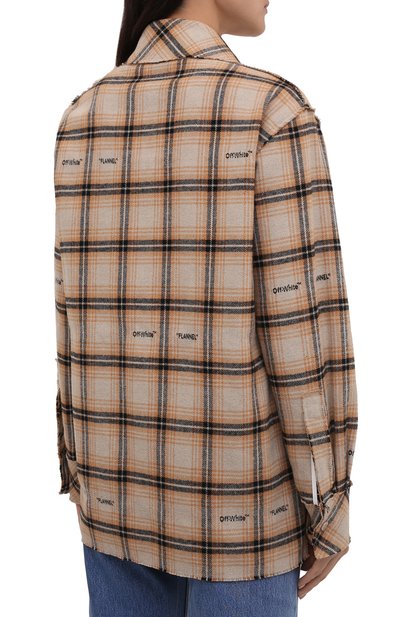 Хлопковая рубашка OFF-WHITE, арт. 0WEA261F21FAB004, фото 4