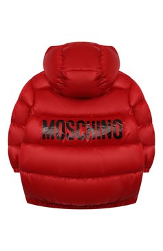 Детская пуховая куртка MOSCHINO красного цвета, арт. HUS02T/L3A32/10A-14A | Фото 2 (Материал подклада: Синтетический материал; Материал внешний: Синтетический материал; Рукава: Длинные; Материал утеплителя: Пух и перо; Кросс-КТ: Зима; Материал сплава: Проставлено; Драгоценные камни: Проставлено; Ростовка одежда: 10 - 11 лет | 140 - 146см, 12 лет | 152 см)