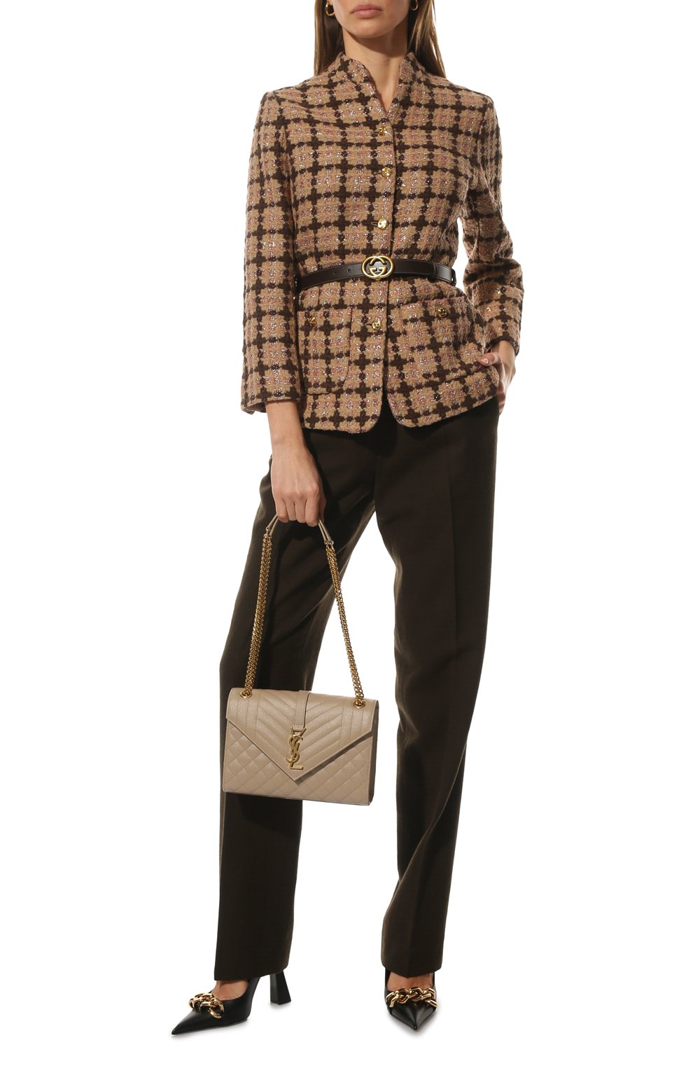 Сумка monogram envelope medium SAINT LAURENT, арт. 600185/B0W91, фото 3