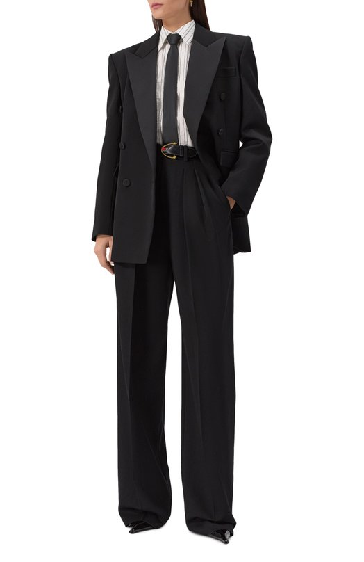 Хлопковая рубашка Saint Laurent 829703/Y6K54 Белый  829703/Y6K54 Фото 2