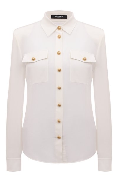 Женская шелковая рубашка BALMAIN, арт. AF0HS050SB66