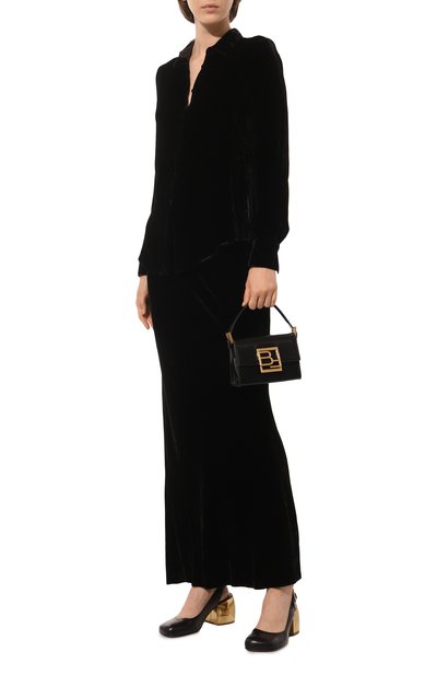 Бархатная юбка ANTONELLI FIRENZE черного цвета по цене 79950 руб., арт. K9217/716P, фото 2 Бархатная юбка ANTONELLI FIRENZE, арт. K9217/716P, фото 2