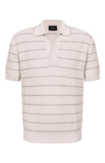 Мужская поло из хлопка и льна BRIONI, арт. UMKC0L/PDK13