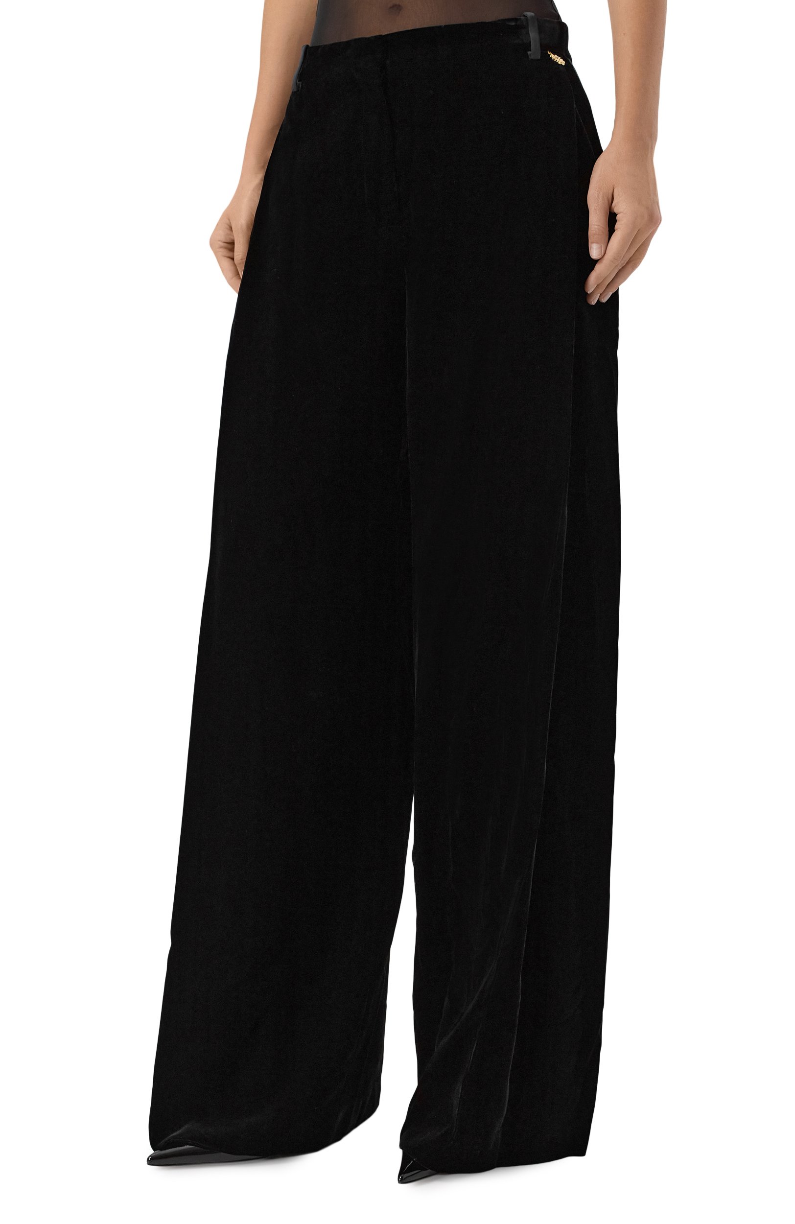 Бархатные брюки ZUHAIR MURAD черного цвета по цене 380500 руб., арт. PTR26411/VESB008, фото 3 Бархатные брюки ZUHAIR MURAD, арт. PTR26411/VESB008, фото 3
