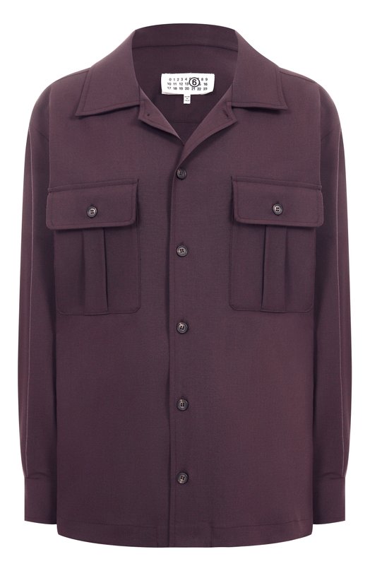 Шерстяная рубашка MM6 S62DT0047/M35622 Фиолетовый S62DT0047/M35622