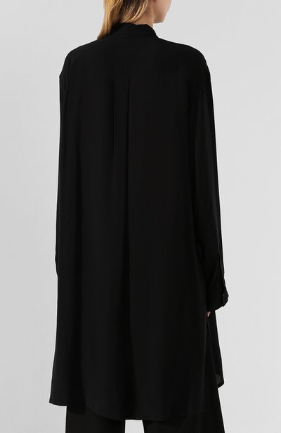 Рубашка из вискозы YOHJI YAMAMOTO черного цвета по цене 79950 руб., арт. NN-B86-821, фото 4 Рубашка из вискозы YOHJI YAMAMOTO, арт. NN-B86-821, фото 4