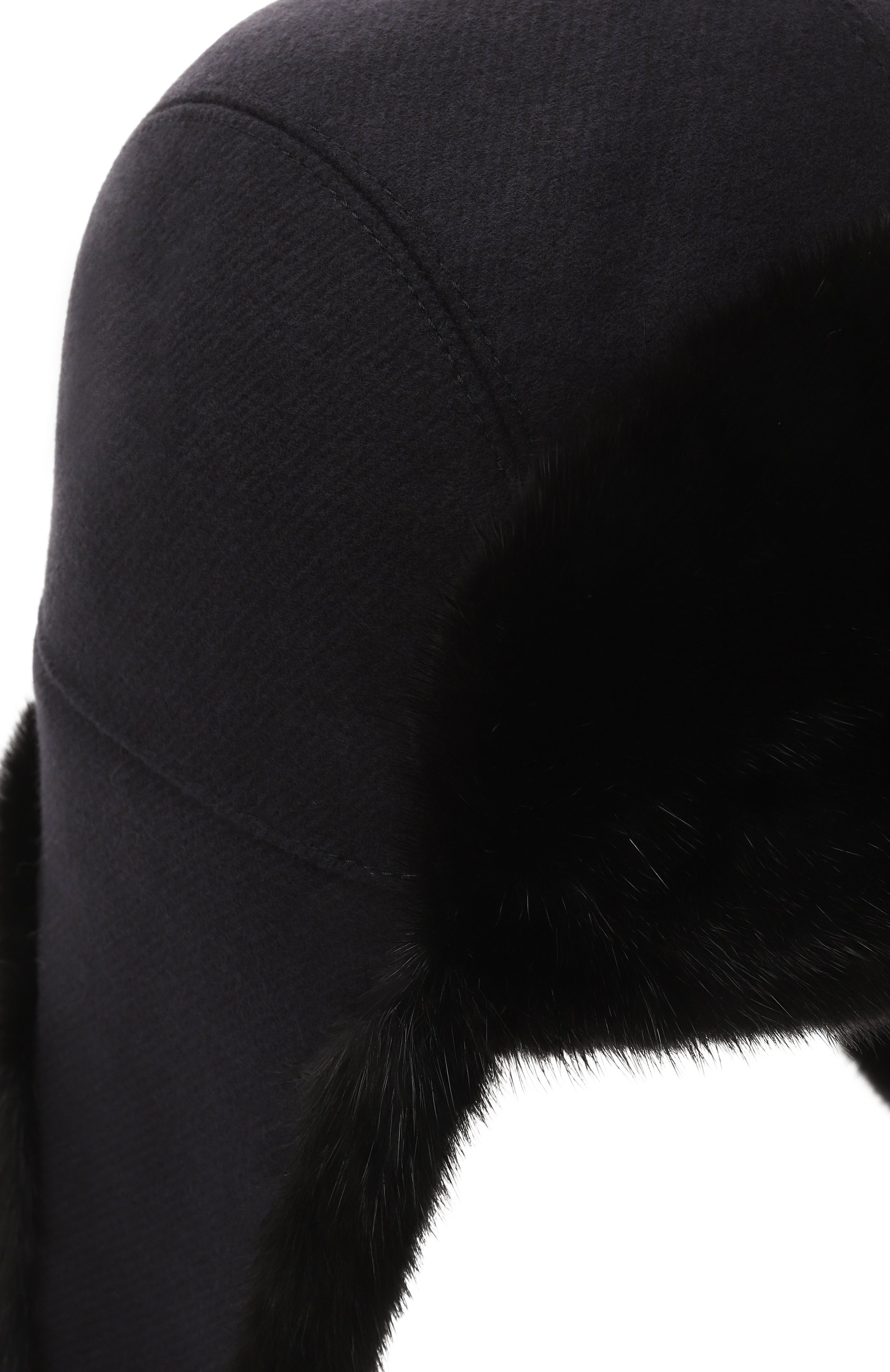 Кашемировая шапка-ушанка с мехом норки VICTORIA KUSENKOVA, арт. 339102885159, фото 3