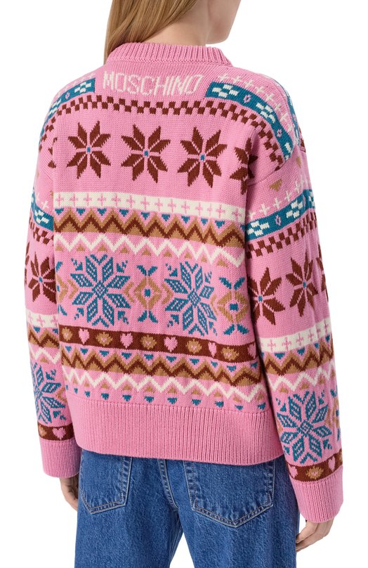 Шерстяной свитер Moschino A0916/5405 Розовый  A0916/5405 Фото 4