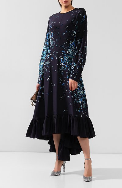 Шелковое платье GIVENCHY синего цвета по цене 599500 руб., арт. BW20T112HA, фото 2 Шелковое платье GIVENCHY, арт. BW20T112HA, фото 2