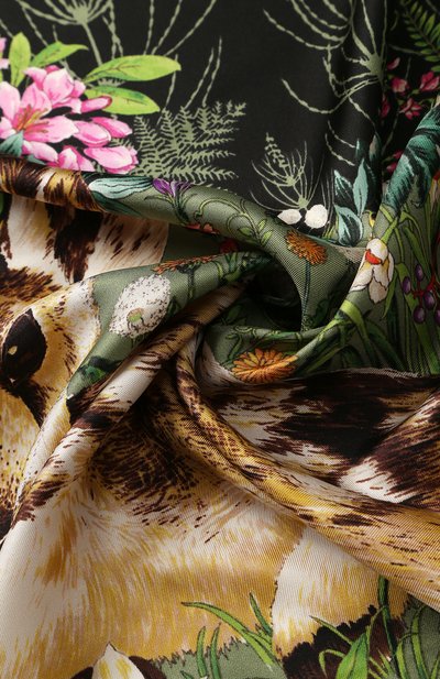 Шелковый платок с принтом GUCCI, арт. 513229/3G001, фото 2