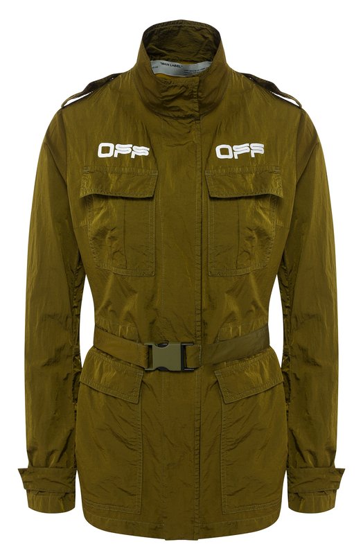 

Куртка с поясом Off-White, Хаки