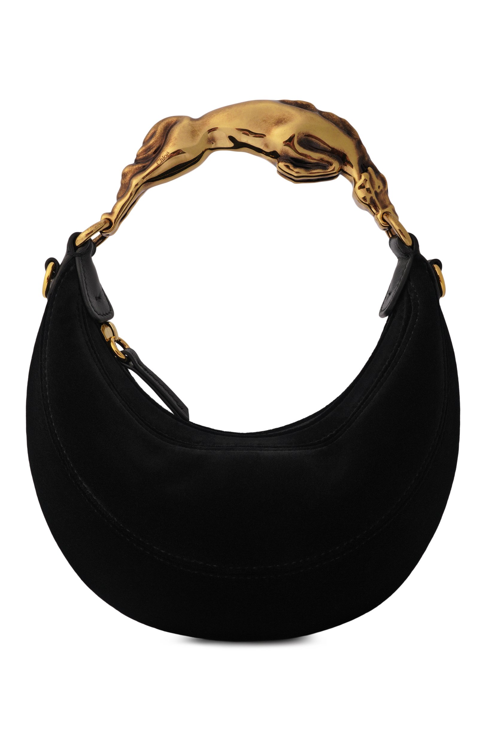 Сумка chain horse small CHLOÉ черного цвета по цене 356000 руб., арт. CH26WS672T30, фото 1 Сумка chain horse small CHLOÉ, арт. CH26WS672T30, фото 1