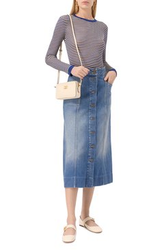 Женская сумка alltime mini VALENTINO кремового цвета, арт. 6W2P0AI5/RZR | Фото 7 (Драгоценные камни: Проставлено; Размер: mini; Материал сплава: Проставлено; Ремень/цепочка: На ремешке; Материал: Натуральная кожа)