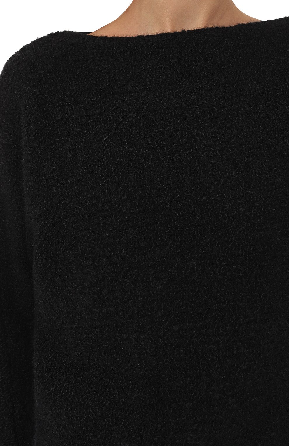 Свитер из кашемира и шелка SASHAVERSE черного цвета по цене 145000 руб., арт. KNTP012/Boucle/31949/W24, фото 5 Свитер из кашемира и шелка SASHAVERSE, арт. KNTP012/Boucle/31949/W24, фото 5
