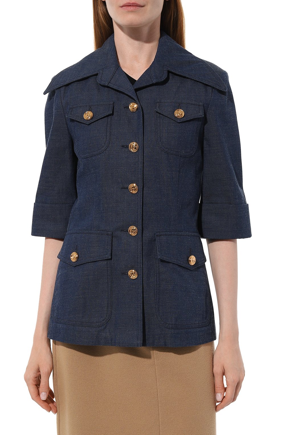 Хлопковый жакет GUCCI, арт. 644532 XDBJ8, фото 3