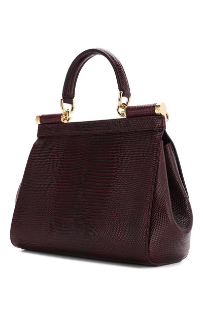 Сумка sicily small DOLCE & GABBANA бордового цвета по цене 147500 руб., арт. BB6003/AI742, фото 3 Сумка sicily small DOLCE & GABBANA, арт. BB6003/AI742, фото 3