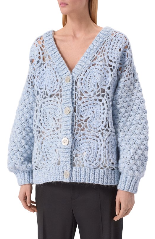 Шерстяной кардиган Akhmadullina 1226.2KZ630/W413 Голубой  1226.2KZ630/W413 Фото 3