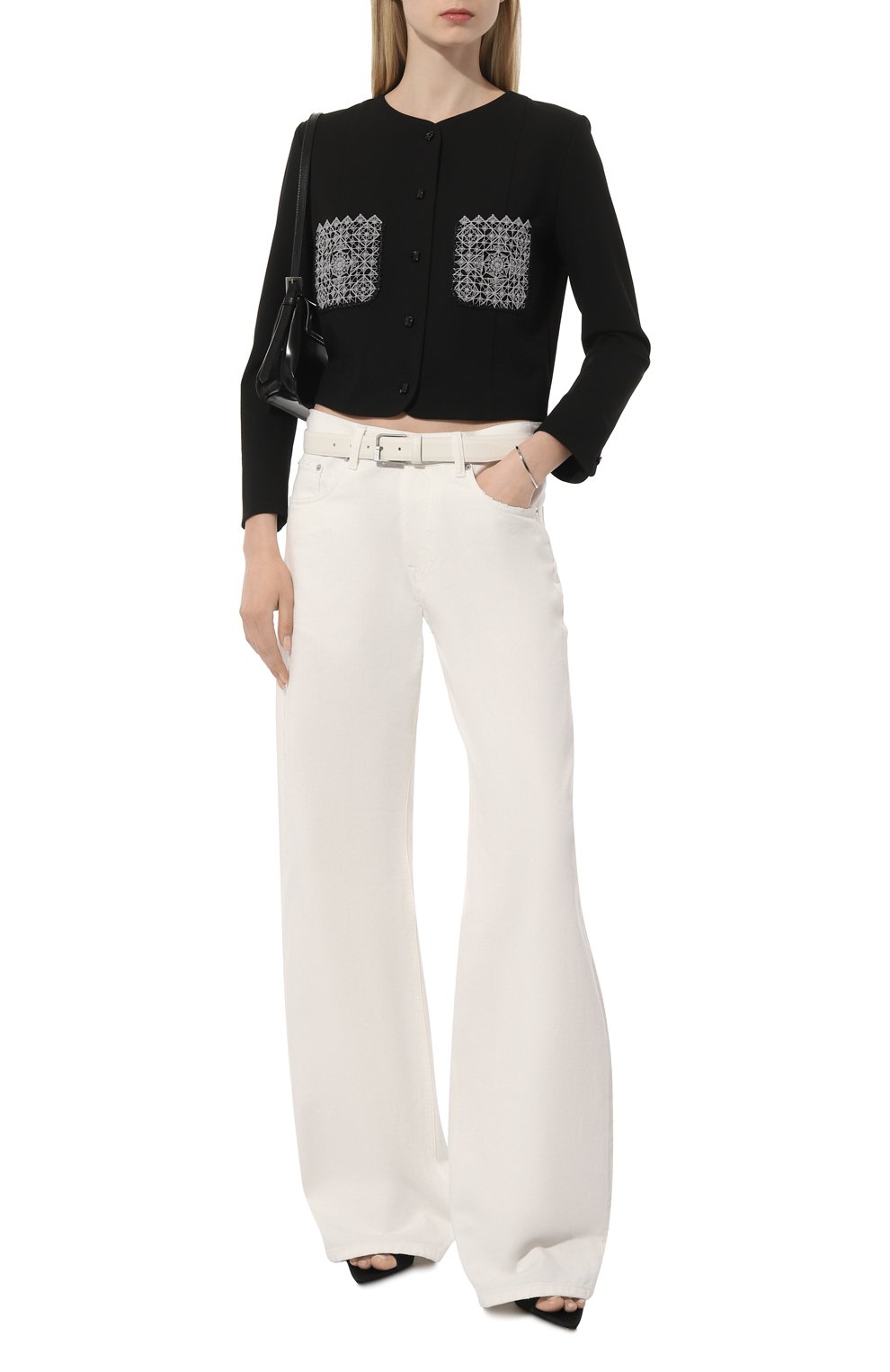 Блузка ALEXANDRA GEORGIEVA BY KRESTETSKAYA STROCHKA черного цвета по цене 78000 руб., арт. PV2-020ch23, фото 2 Блузка ALEXANDRA GEORGIEVA BY KRESTETSKAYA STROCHKA, арт. PV2-020ch23, фото 2