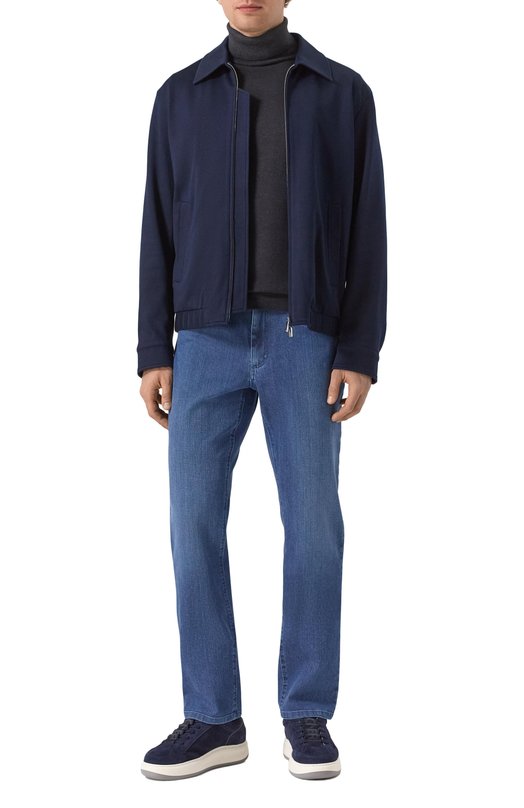 Бомбер из шелка и хлопка Zilli B0M01DM0605V00000/66_62-68 Синий  B0M01DM0605V00000/66_62-68 Фото 2