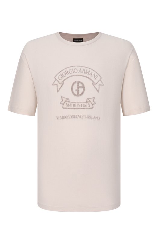 Футболка из вискозы Giorgio Armani GM003034/TE19977 Бежевый GM003034/TE19977
