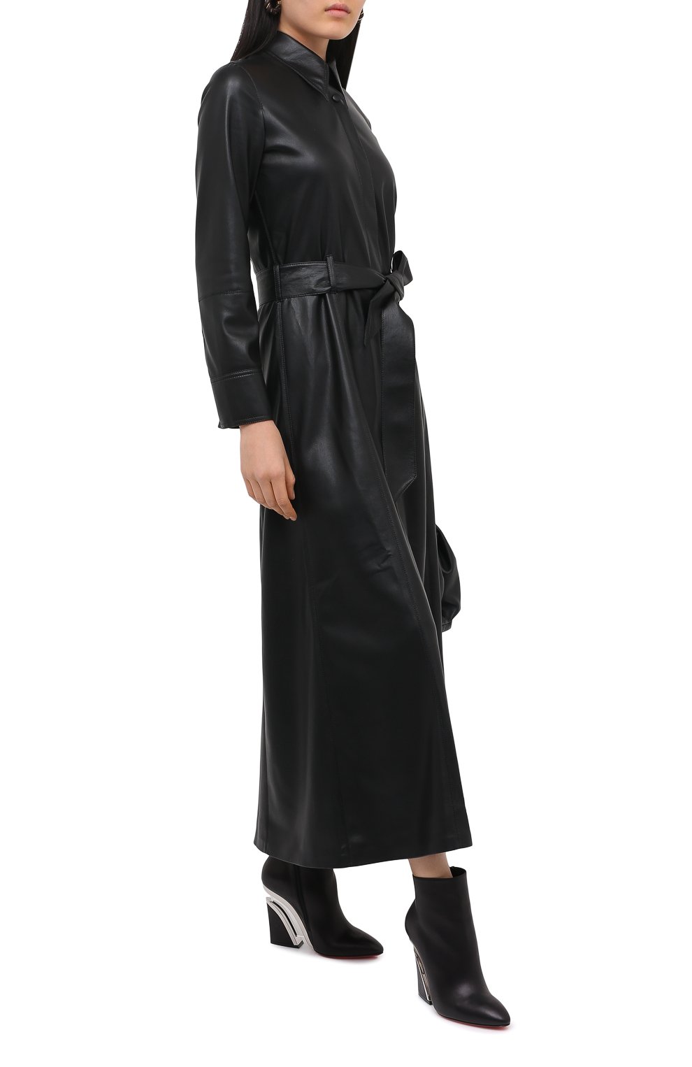 Кожаные ботильоны leviti 100  CHRISTIAN LOUBOUTIN, арт. levitibootie 100 calf/metal-plex zeppa, фото 2