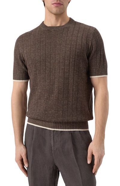 Джемпер изо льна и хлопка BRUNELLO CUCINELLI, арт. M2L707600, фото 3