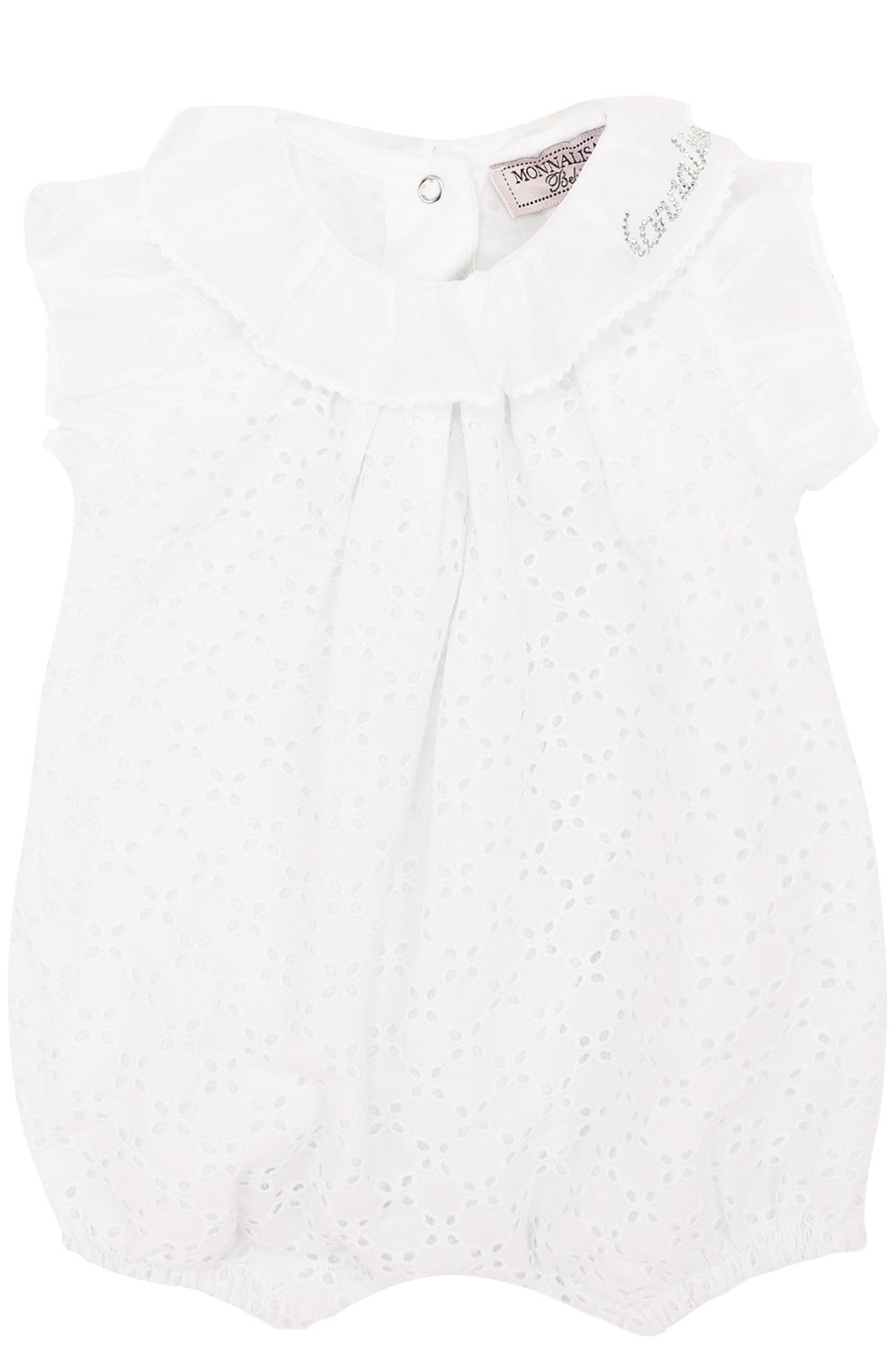 Кружевной комбинезон из хлопка MONNALISA, арт. 351208, фото 1