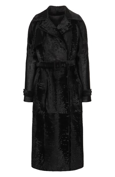 Женская шуба из свакары MVST, арт. M031/BROADTAIL BLACK