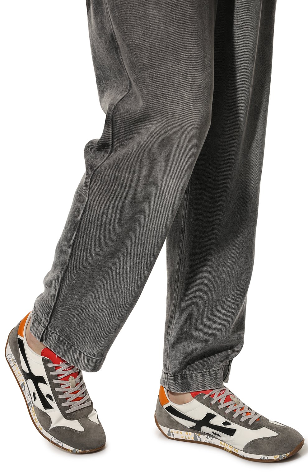 Комбинированные кроссовки jacky x PREMIATA серого цвета по цене 26800 руб., арт. JACKYX/VAR5723, фото 3 Комбинированные кроссовки jacky x PREMIATA, арт. JACKYX/VAR5723, фото 3