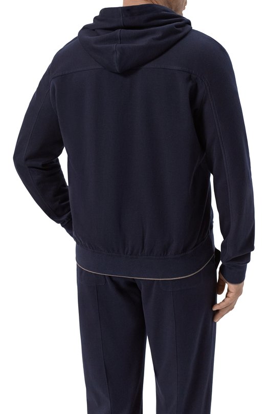 Толстовка из хлопка и кашемира Cortigiani 3AF604 Синий  3AF604 Фото 4