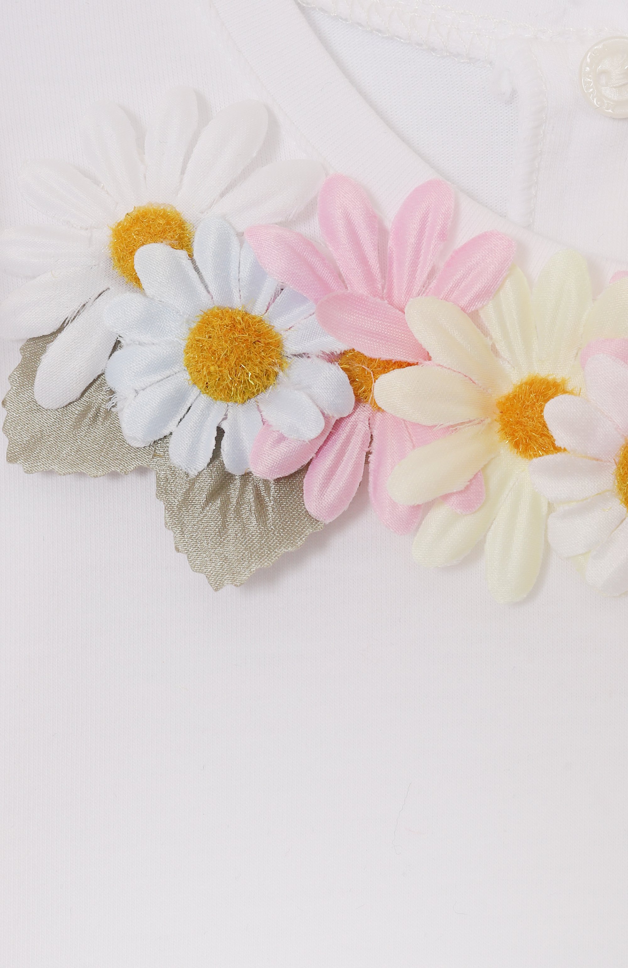 Хлопковая футболка MONNALISA, арт. 31E613, фото 3