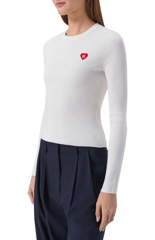 Пуловер из вискозы HUGO 50554317 Белый  50554317 Фото 3