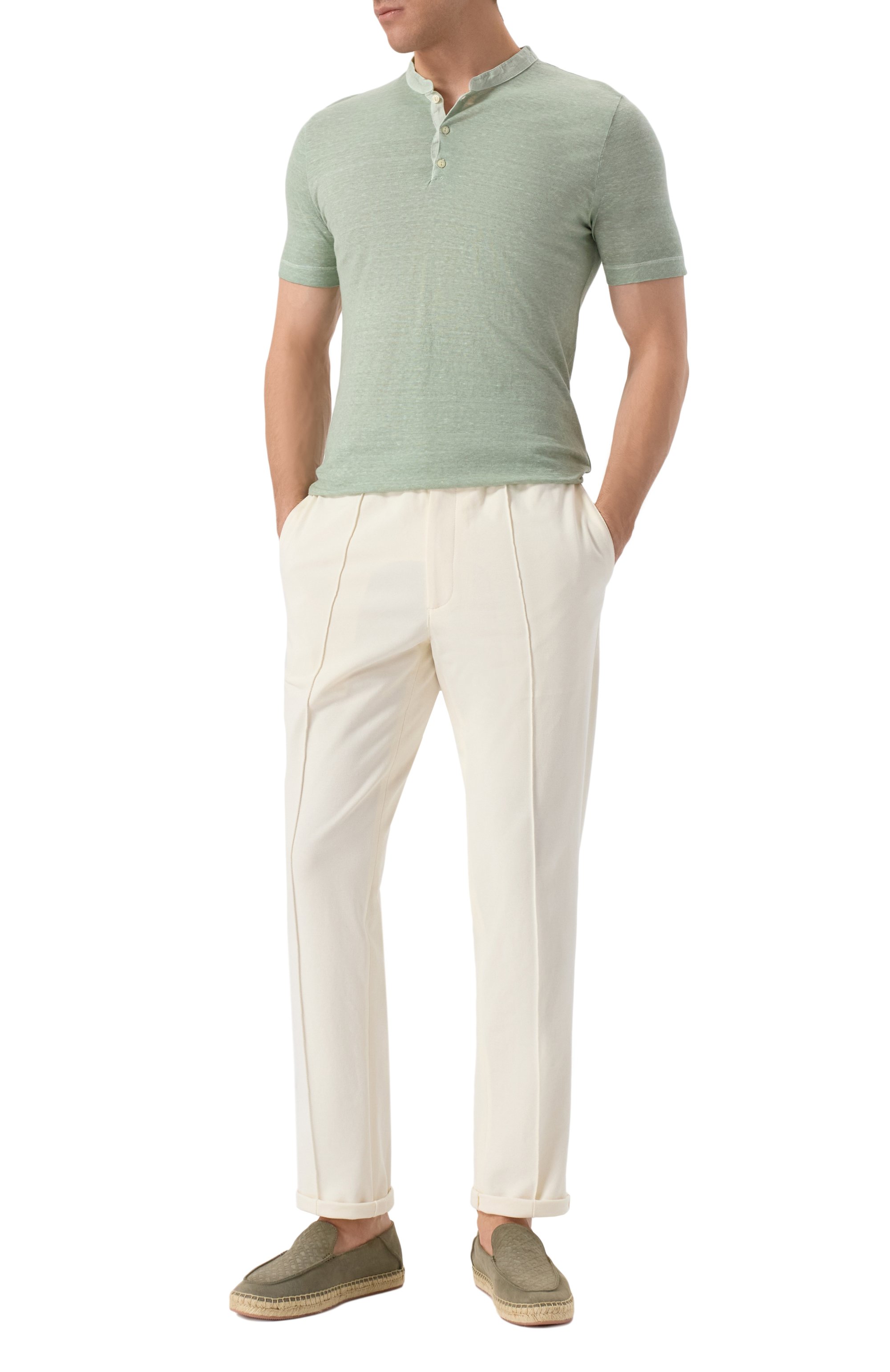 Замшевые эспадрильи madeira BOSS хаки цвета по цене 20950 руб., арт. 50541781, фото 2 Замшевые эспадрильи madeira BOSS, арт. 50541781, фото 2