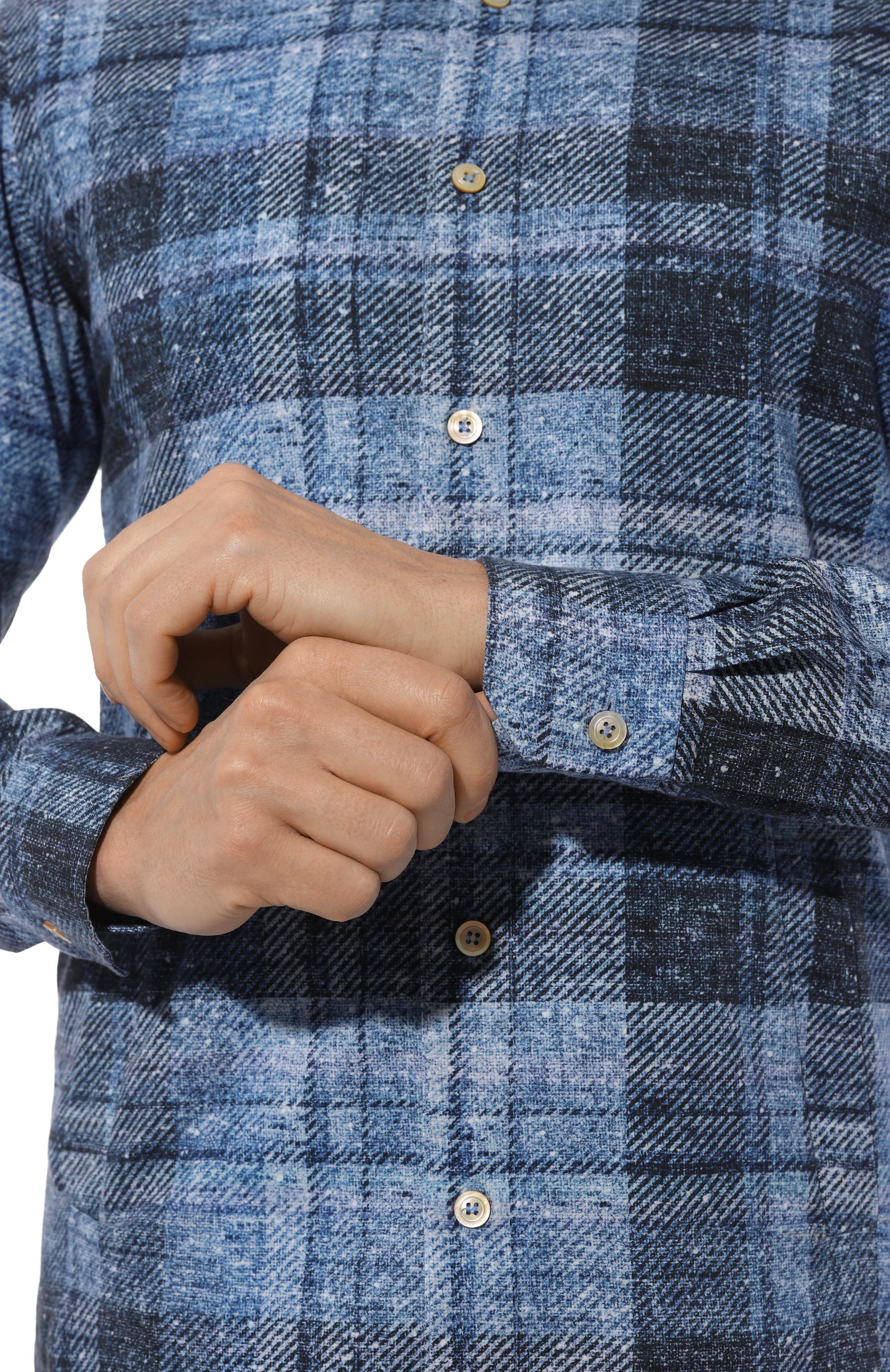 Хлопковая рубашка KITON, арт. UMCMARH0867501, фото 5