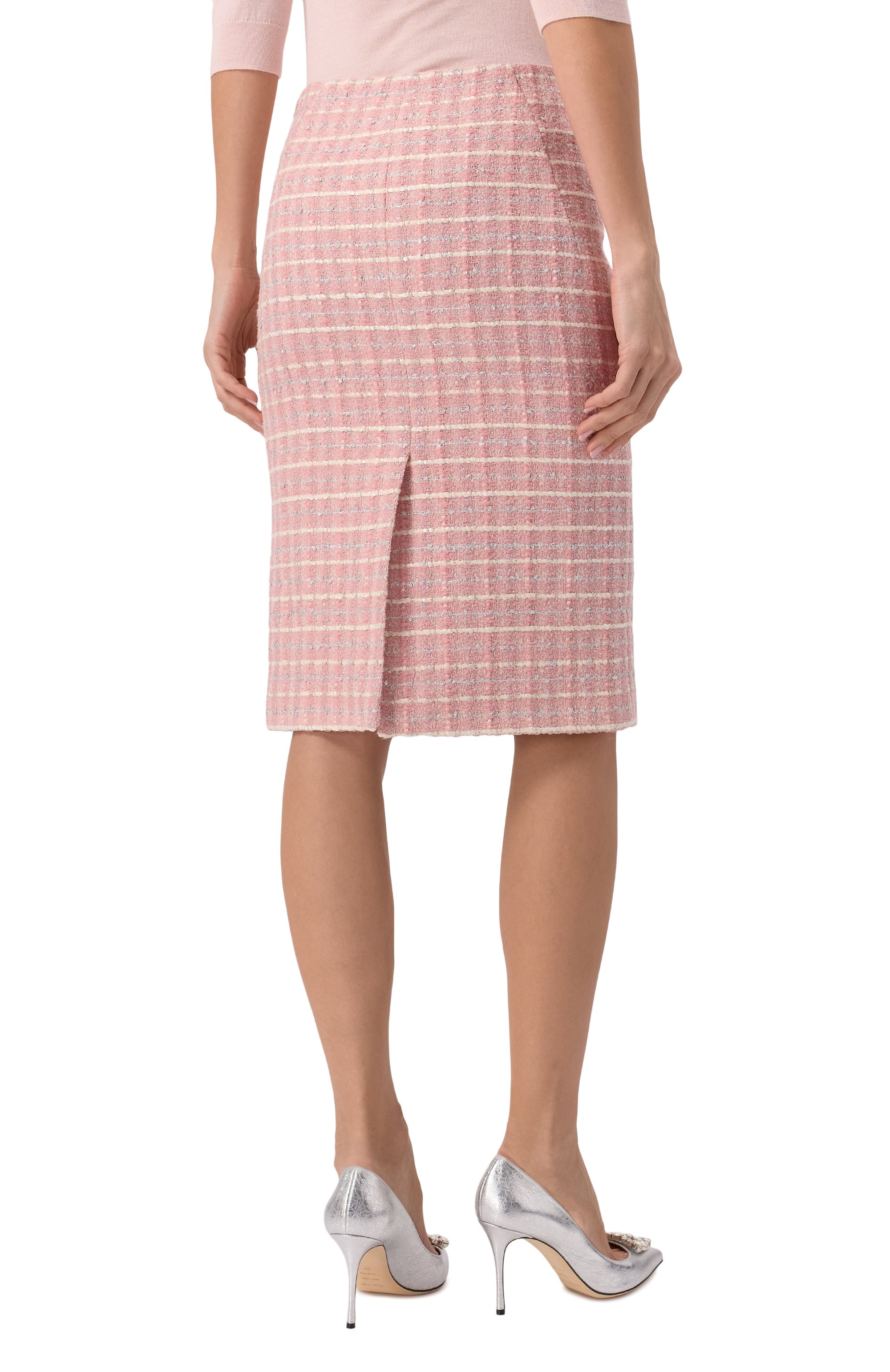 Твидовая юбка MVST розового цвета по цене 149000 руб., арт. 25E/X2P/0/C041/3056, фото 4 Твидовая юбка MVST, арт. 25E/X2P/0/C041/3056, фото 4