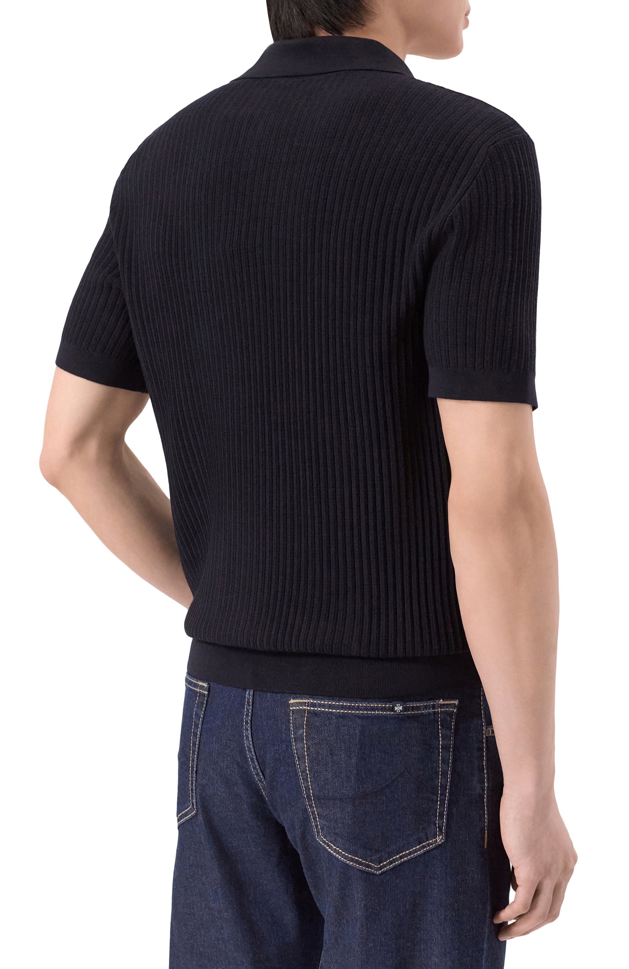 Шерстяное поло BRIONI темно-синего цвета по цене 165000 руб., арт. UMKC0L/PDK09, фото 4 Шерстяное поло BRIONI, арт. UMKC0L/PDK09, фото 4