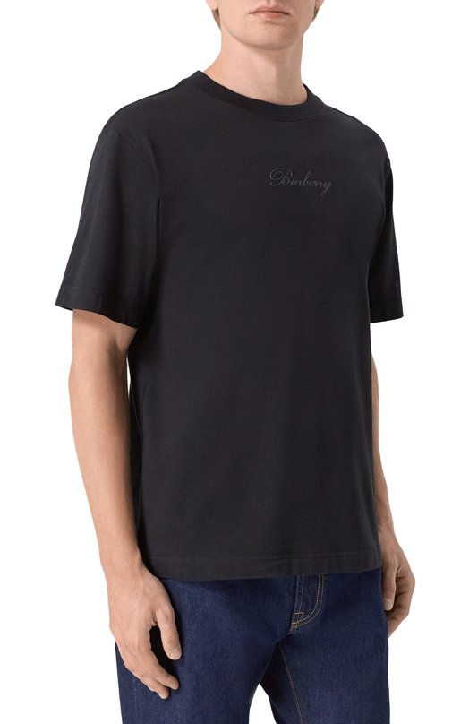 Хлопковая футболка Burberry 8119183 Чёрный  8119183 Фото 3