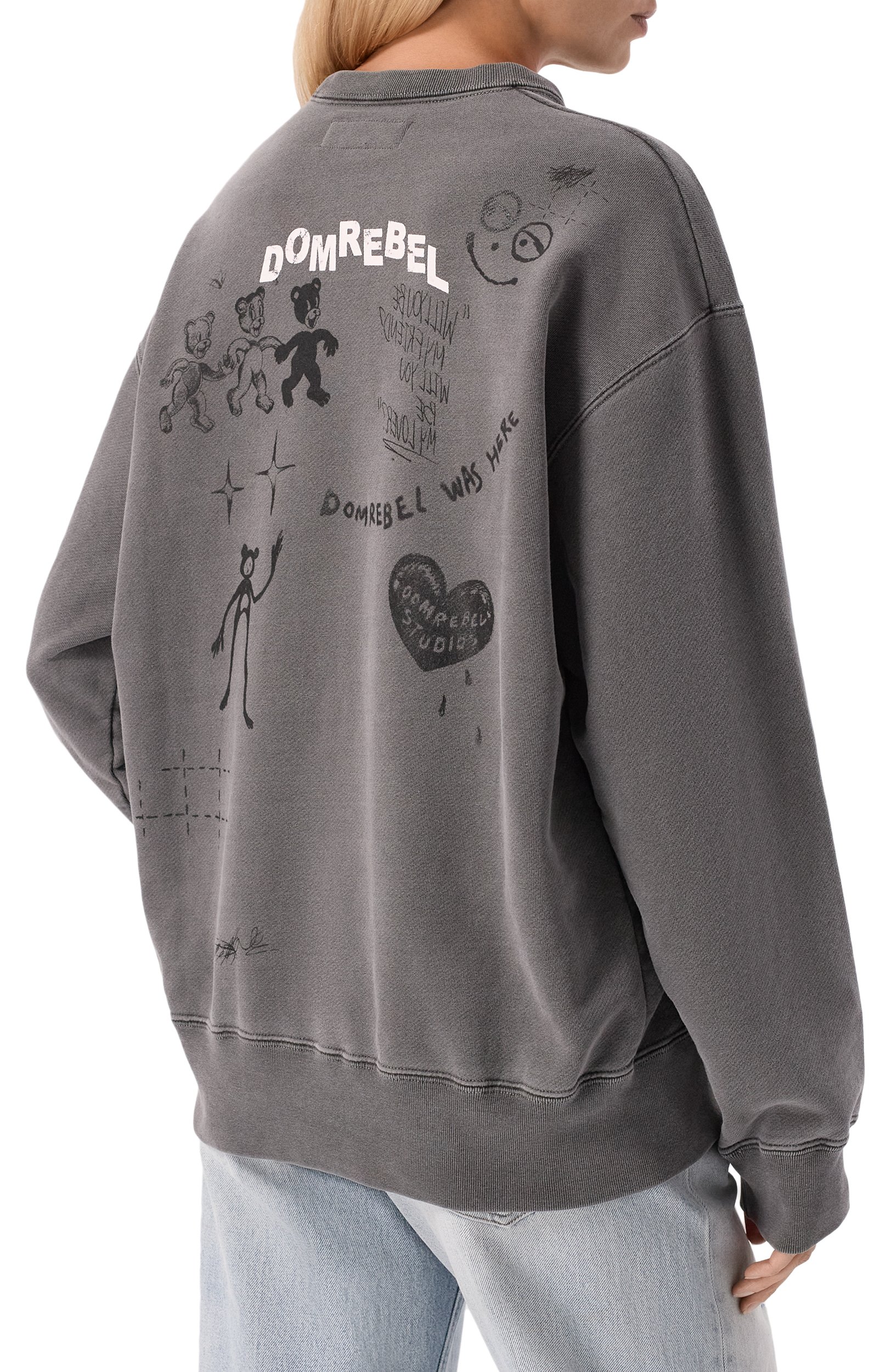 Хлопковый свитшот DOMREBEL, арт. PLAY SKETCH/SWEATSHIRT, фото 4