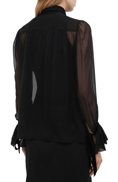 Шелковая блузка SAINT LAURENT, арт. 642299/Y115W, фото 4