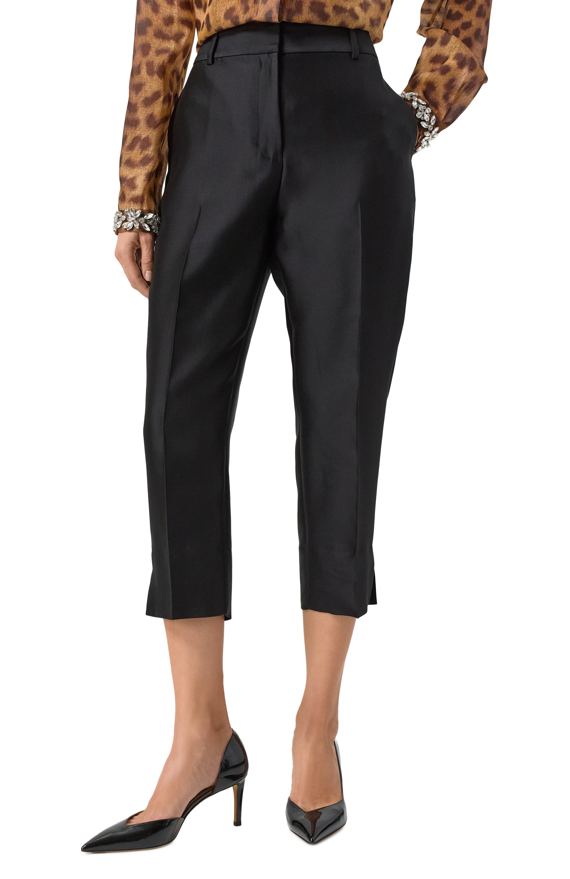 Брюки из шелка и шерсти ZIMMERMANN черного цвета по цене 130000 руб., арт. 2537PR251, фото 3 Брюки из шелка и шерсти ZIMMERMANN, арт. 2537PR251, фото 3