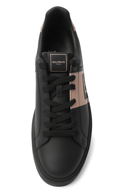 Кожаные кеды B-Court Balmain FM0VI288/L0BP Чёрный  FM0VI288/L0BP Фото 6