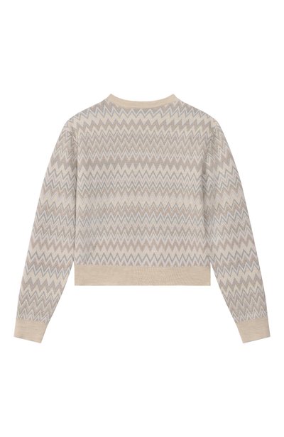 Шерстяной пуловер MISSONI светло-бежевого цвета по цене 41200 руб., арт. MZ9A50/W0028, фото 2 Шерстяной пуловер MISSONI, арт. MZ9A50/W0028, фото 2