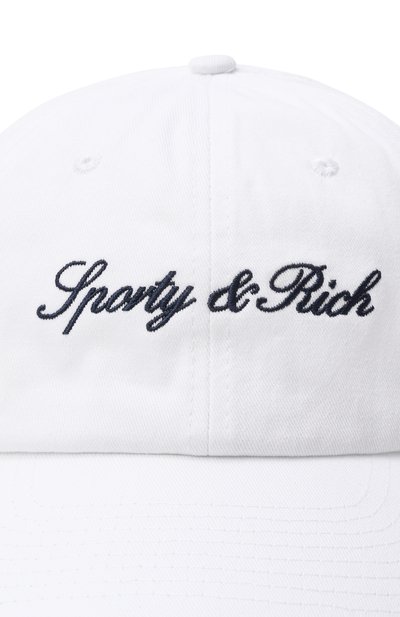 Хлопковая бейсболка SPORTY AND RICH, арт. AC07968329WH01, фото 3