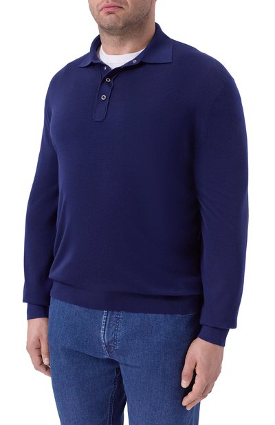 Кашемировое поло STEFANO RICCI темно-синего цвета по цене 334500 руб., арт. W505003P04/W25303/60, фото 3 Кашемировое поло STEFANO RICCI, арт. W505003P04/W25303/60, фото 3