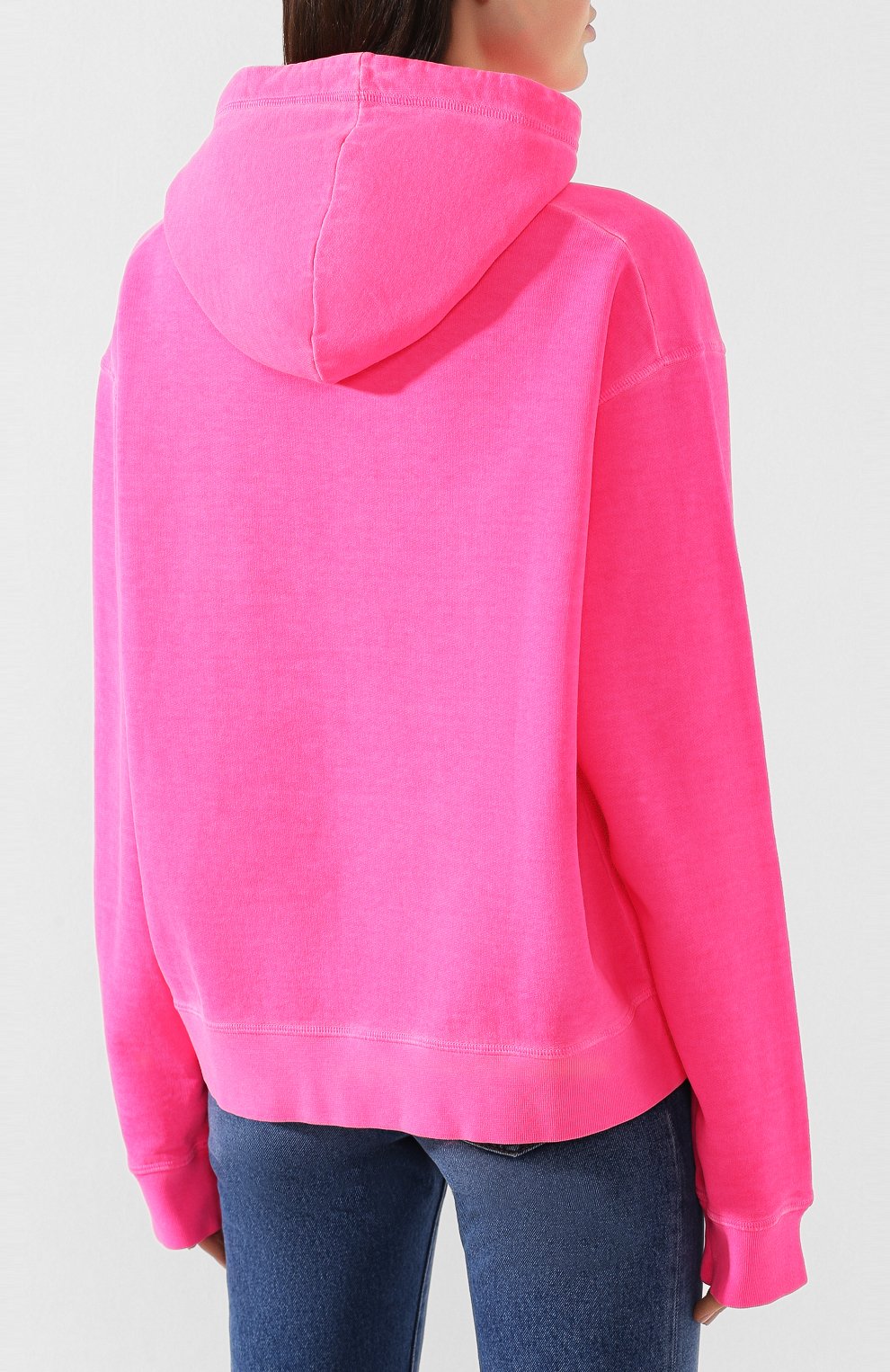Хлопковое худи DSQUARED2 розового цвета по цене 48100 руб., арт. S72GU0206/S25030, фото 4 Хлопковое худи DSQUARED2, арт. S72GU0206/S25030, фото 4