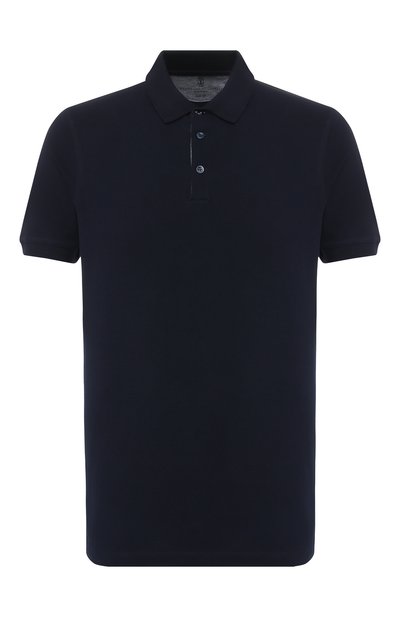 Хлопковое поло BRUNELLO CUCINELLI темно-синего цвета по цене 45600 руб., арт. M0T638307, фото 1 Хлопковое поло BRUNELLO CUCINELLI, арт. M0T638307, фото 1